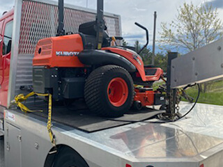 transporting mower