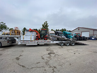 loading agricultural equipment